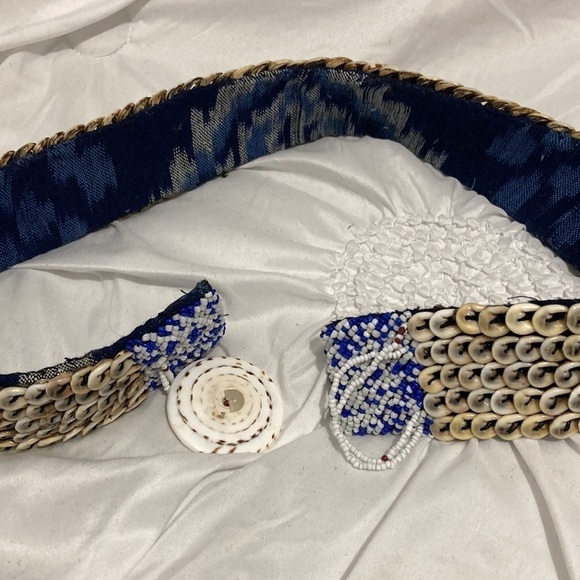 Vintage African Cowrie Shell Belt & Bracelet Set